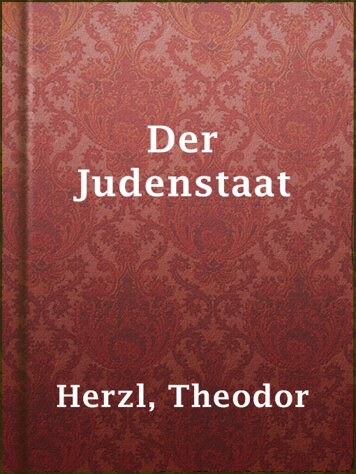 Title details for Der Judenstaat by Theodor Herzl - Available